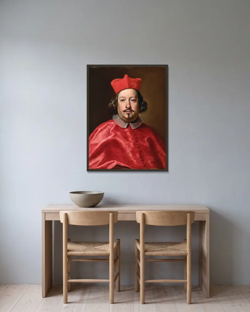 Porträtt av kardinal Camillo Massimo av Carlo Maratti inramad på en vägg