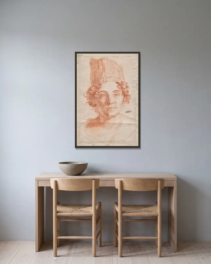 Portrait of Francesca Gommi, Wife of Carlo Maratti av Carlo Maratti inramad på en vägg