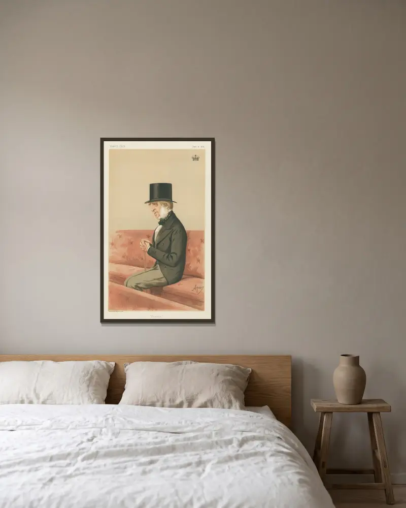 Politicians – ‘Positions’. The Duke of Devonshire. June 6, 1874 av Carlo Pellegrini inramad på en vägg