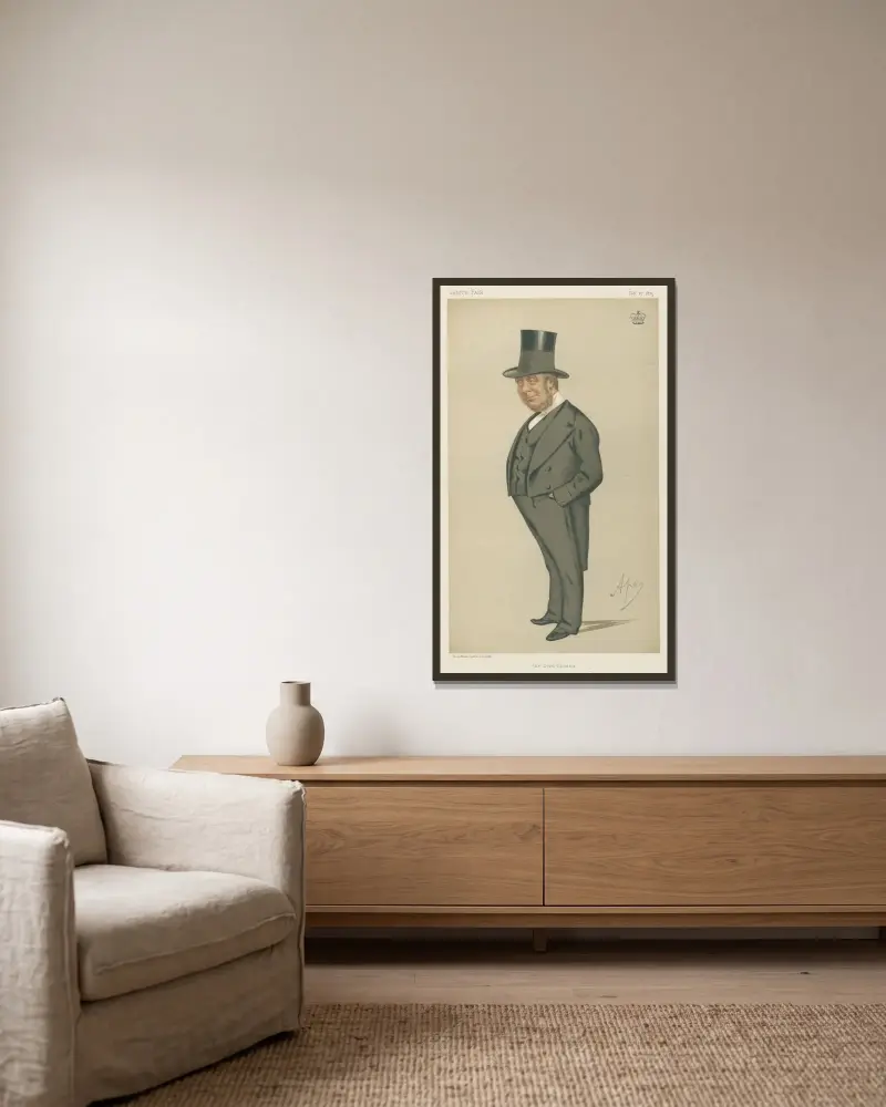 Politiker – „The Lord Dictator“. Lord Redesdale. 27. Februar 1875 von Carlo Pellegrini gerahmt an einer Wand