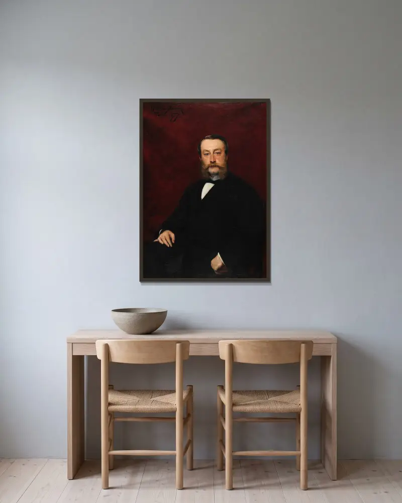Henri Alexandre Louis Pommery av Carolus-Duran inramad på en vägg