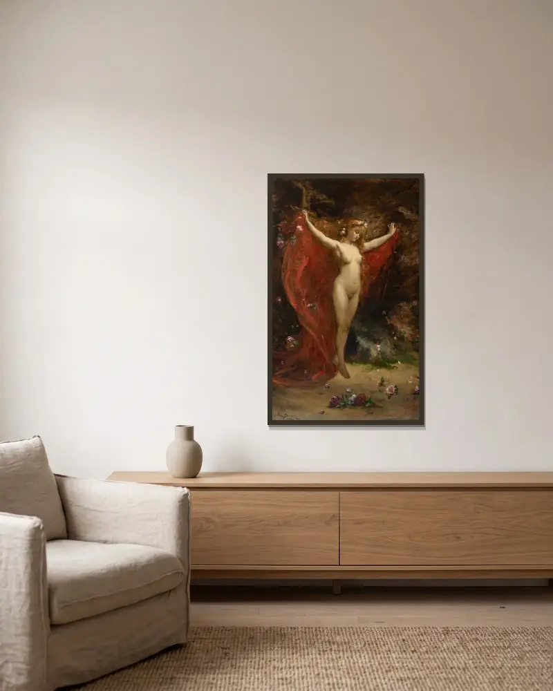 Die Vision von Carolus-Duran gerahmt an einer Wand