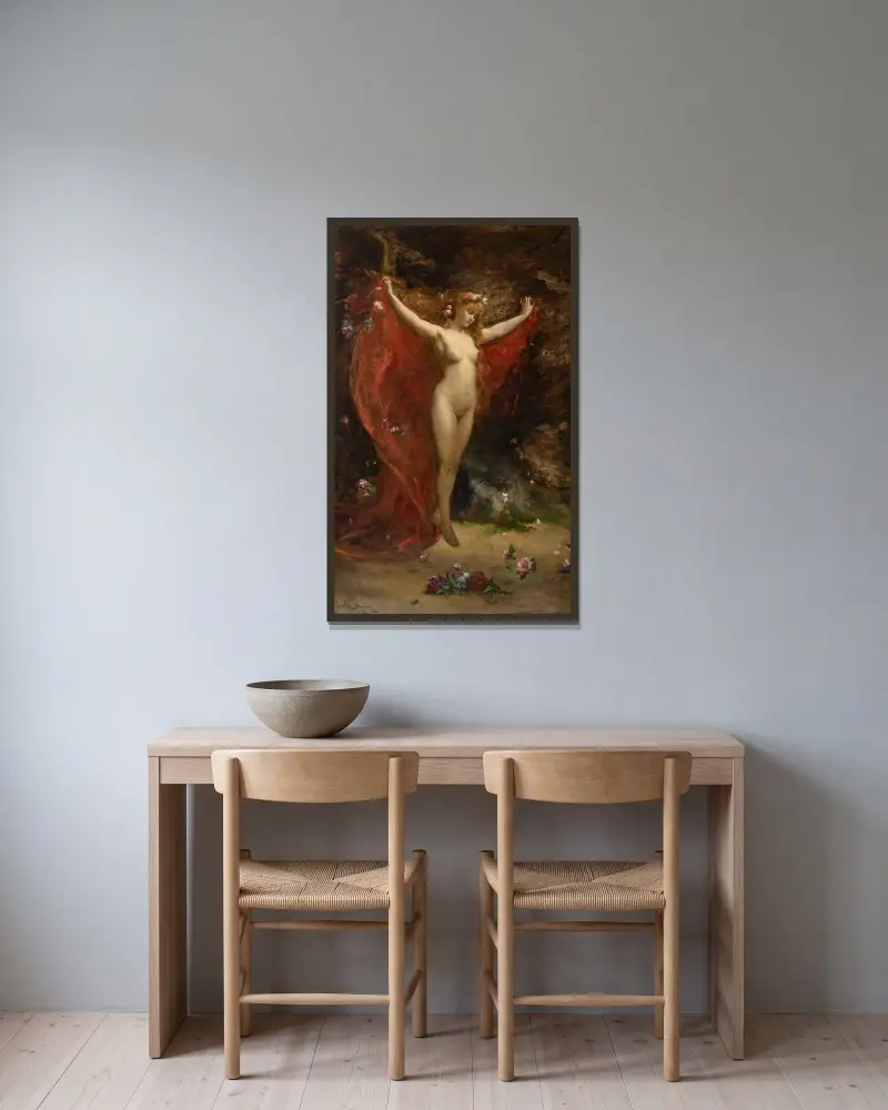 Die Vision von Carolus-Duran gerahmt an einer Wand