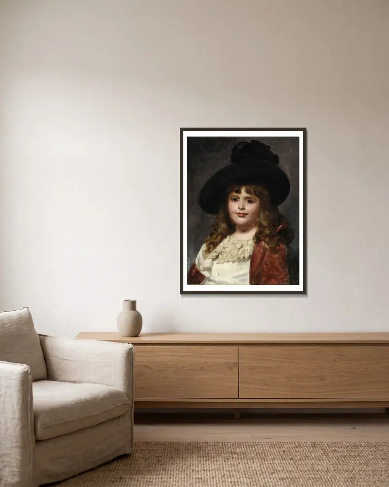 Laura mit sieben Jahren von Carolus-Duran gerahmt an einer Wand