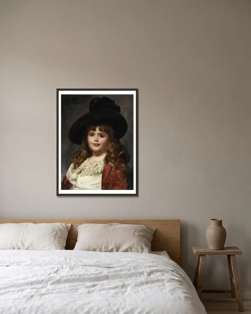 Laura mit sieben Jahren von Carolus-Duran gerahmt an einer Wand