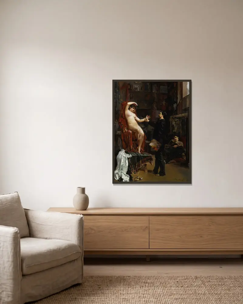 Manette Salomon von Carolus-Duran gerahmt an einer Wand