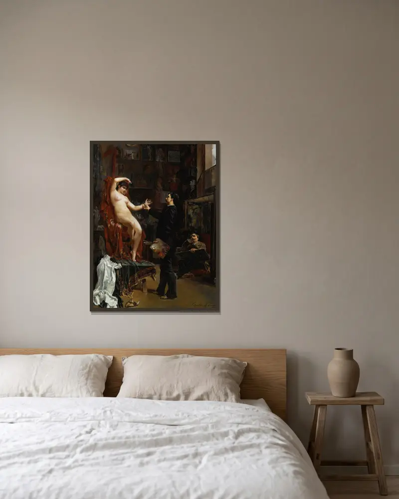 Manette Salomon von Carolus-Duran gerahmt an einer Wand