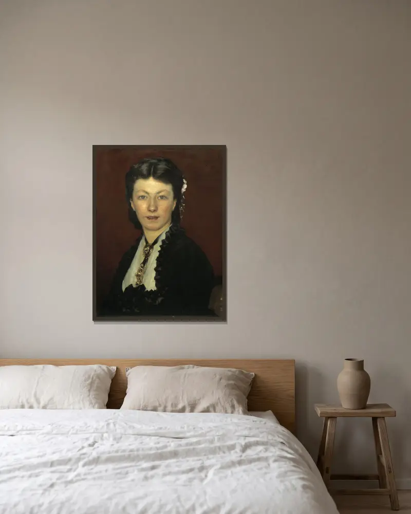 Portrait of Mrs Adolphe Neyt av Carolus-Duran inramad på en vägg