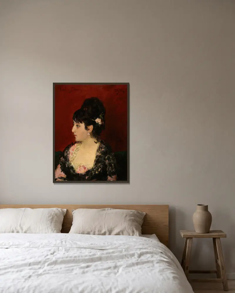 Spanish Woman av Carolus-Duran inramad på en vägg