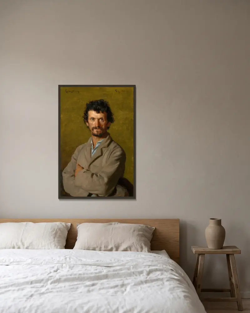 Der Gärtner des Künstlers von Carolus-Duran gerahmt an einer Wand