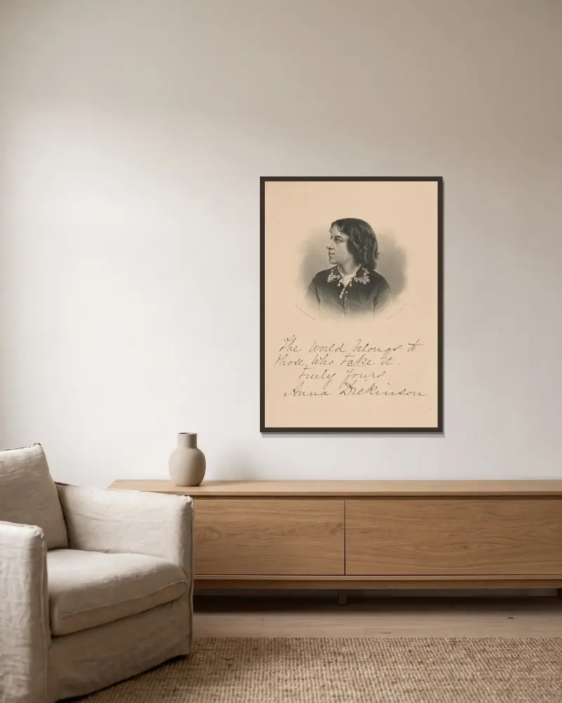 Anna Dickinson von Felix Octavius Carr Darley gerahmt an einer Wand