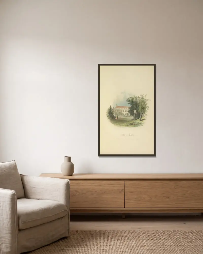 Olsego Hall von Felix Octavius Carr Darley gerahmt an einer Wand