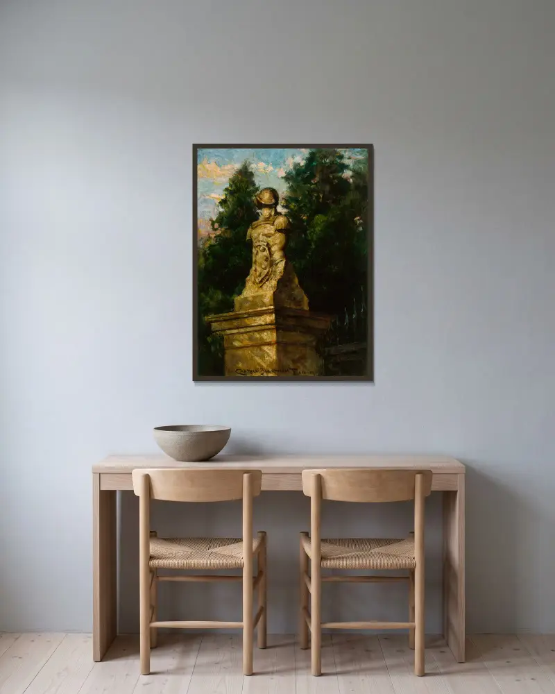 Modiglianiho brána, James Carroll Beckwith v rámu na stěně