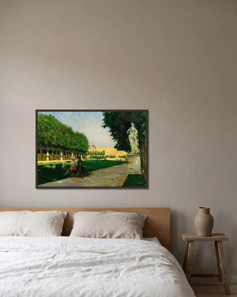 Der Tapis Vert, Versailles von James Carroll Beckwith gerahmt an einer Wand