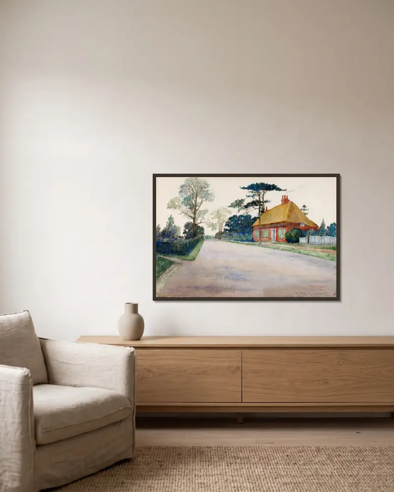 Eine Straße in Dorset von Cass Gilbert gerahmt an einer Wand