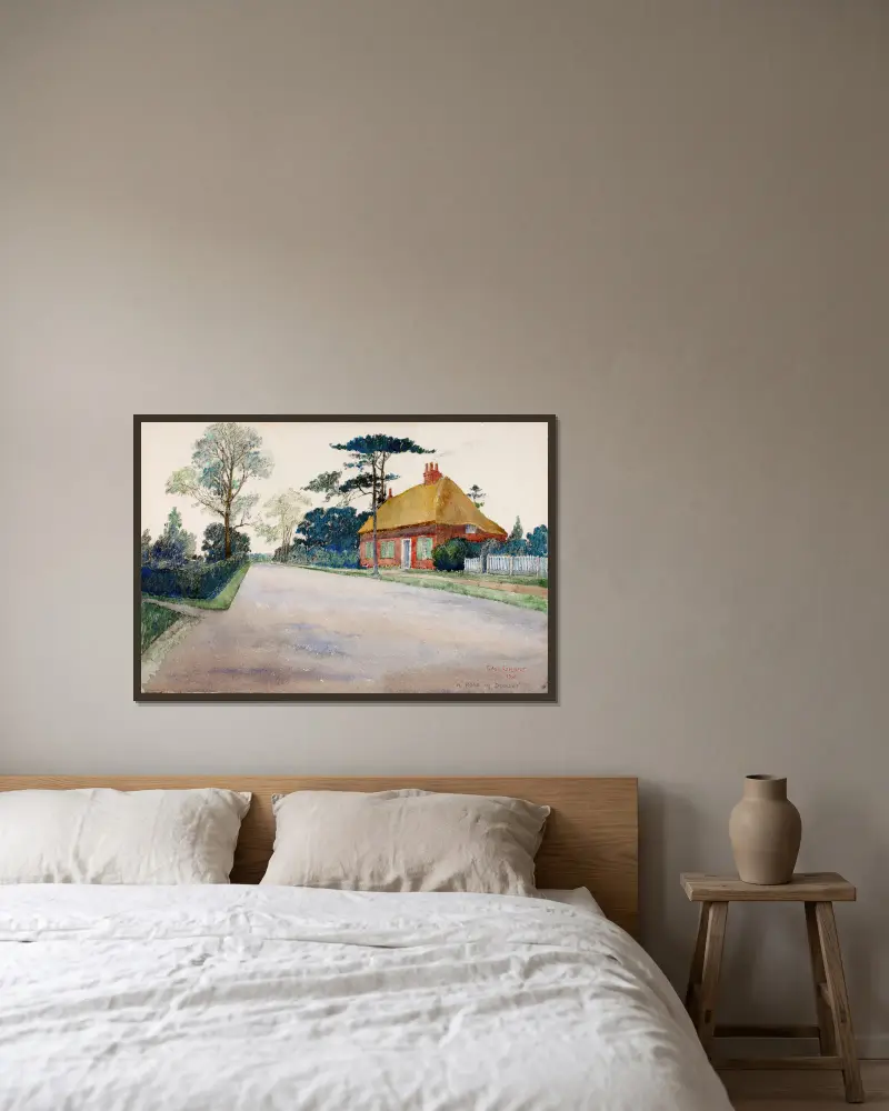 Eine Straße in Dorset von Cass Gilbert gerahmt an einer Wand