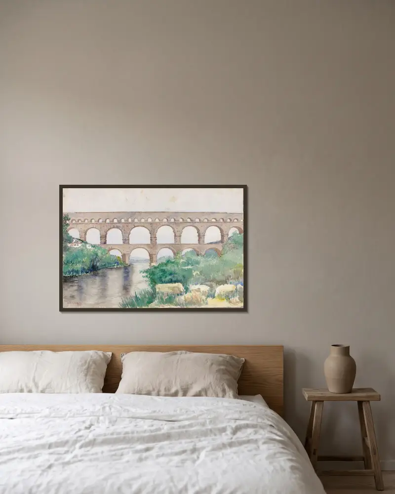 Aqueduct av Cass Gilbert inramad på en vägg