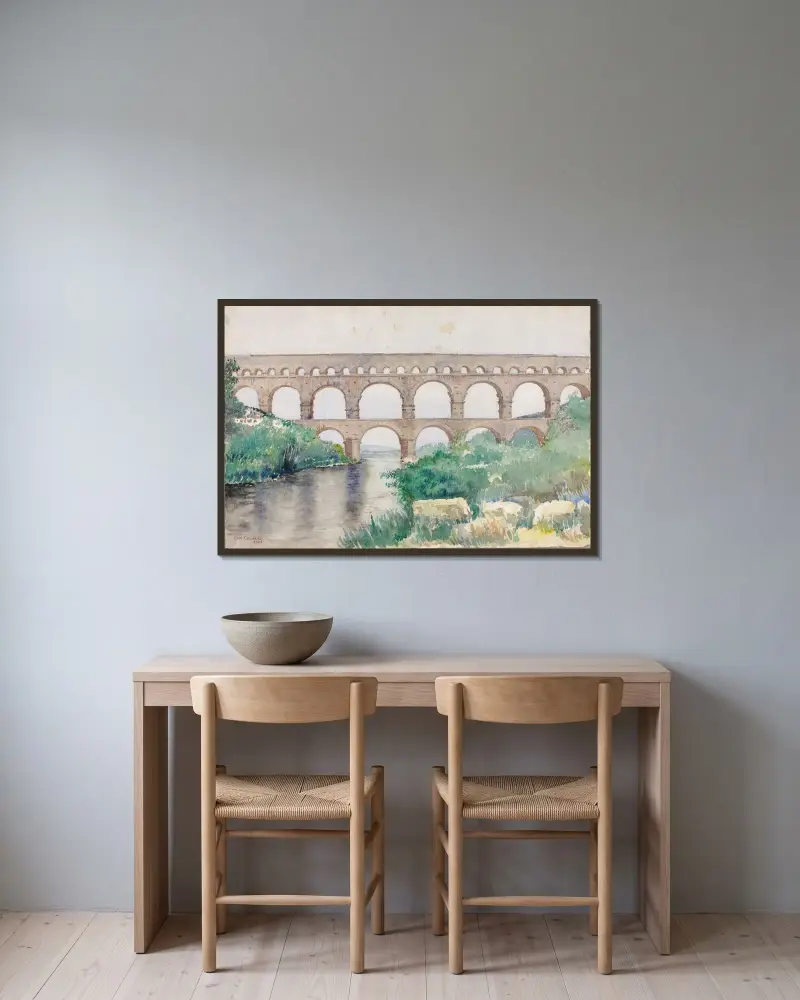 Aqueduct av Cass Gilbert inramad på en vägg
