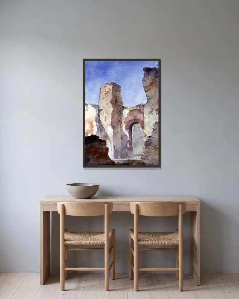 Caracallas termer, Rom av Cass Gilbert inramad på en vägg