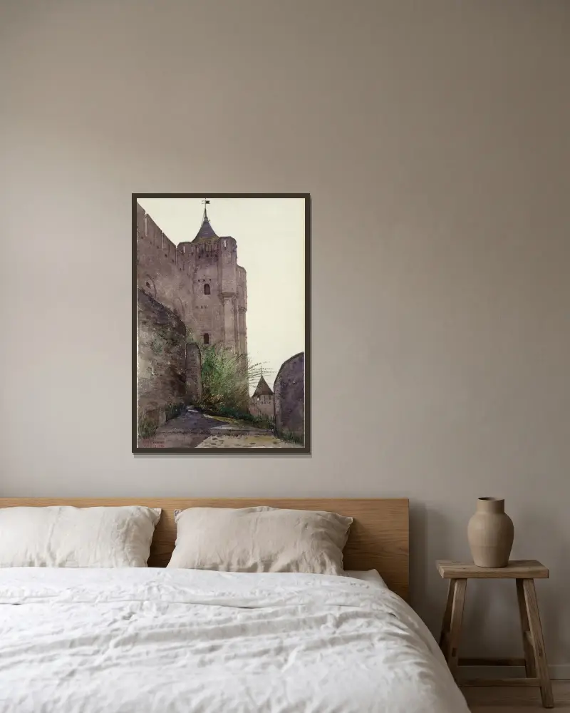 Carcassonne von Cass Gilbert gerahmt an einer Wand