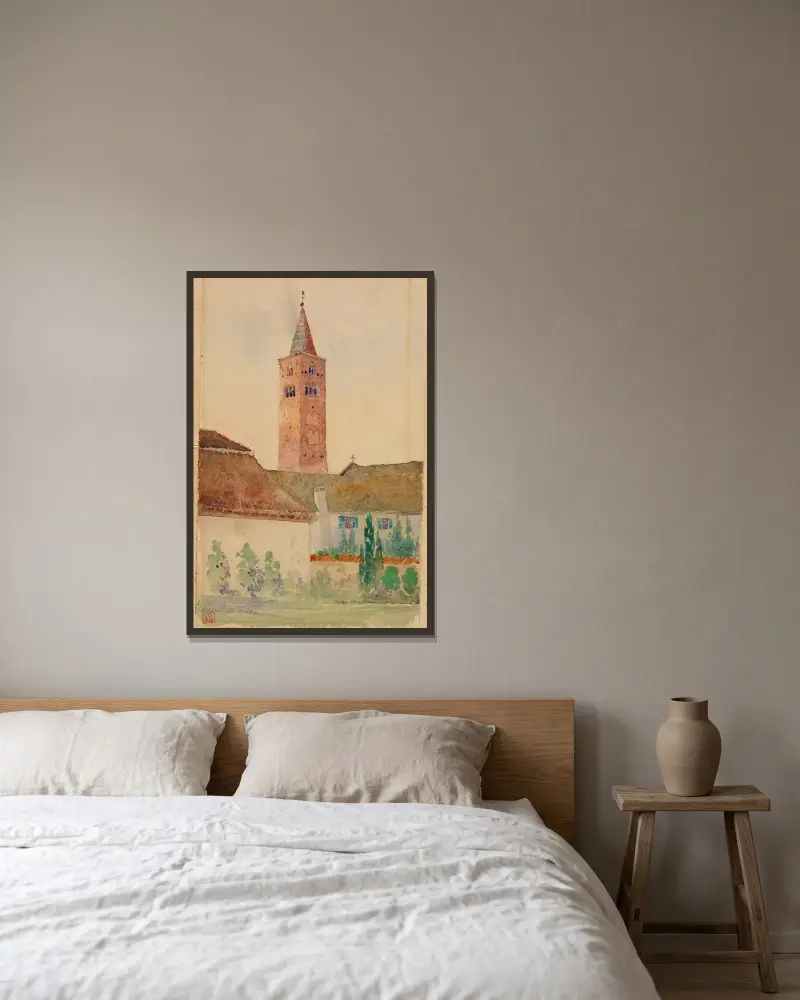 Kirchturm, Italien von Cass Gilbert gerahmt an einer Wand
