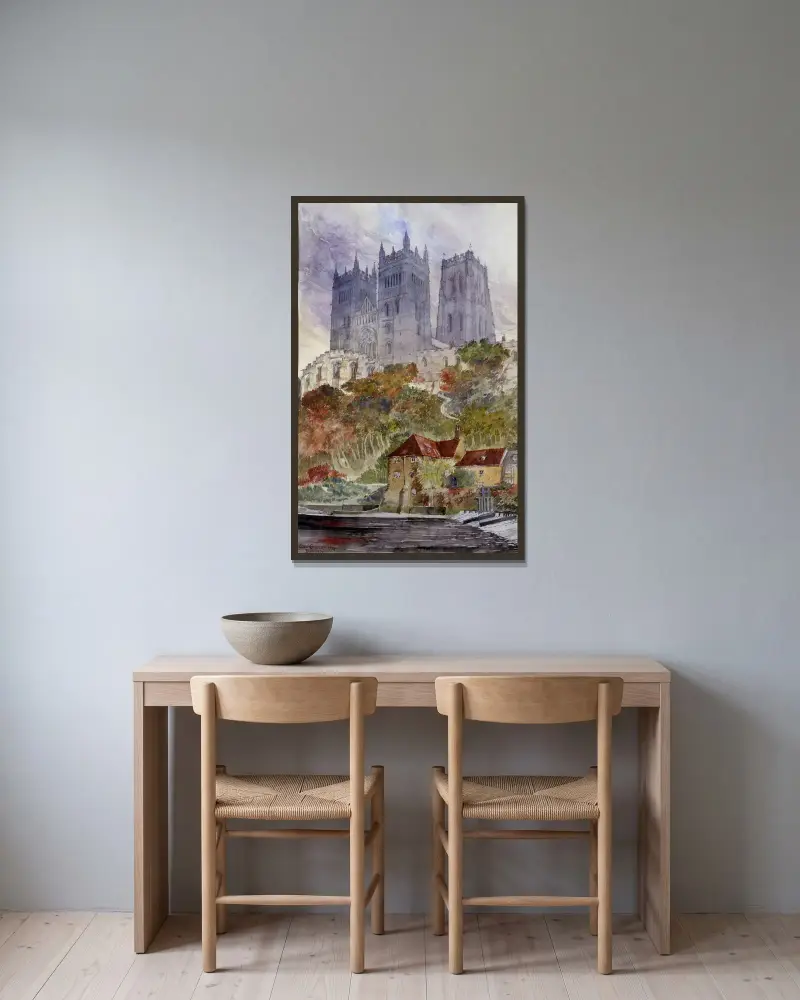 Durham Cathedral, England av Cass Gilbert inramad på en vägg