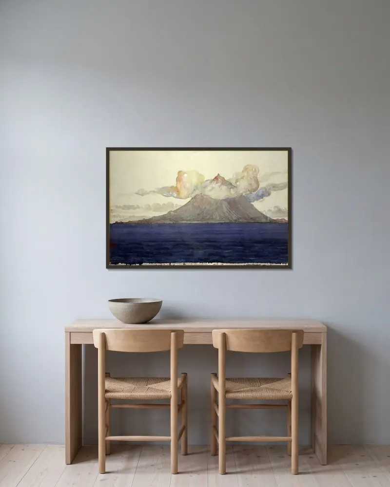 Mt. Pico, Azorerna av Cass Gilbert inramad på en vägg