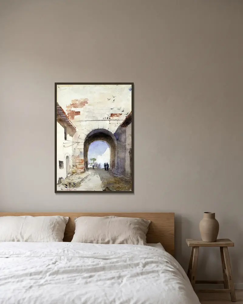 Porta San Paulo, Rome av Cass Gilbert inramad på en vägg
