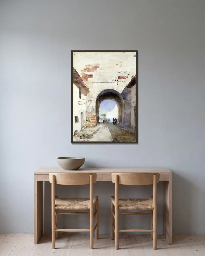 Porta San Paulo, Rome av Cass Gilbert inramad på en vägg
