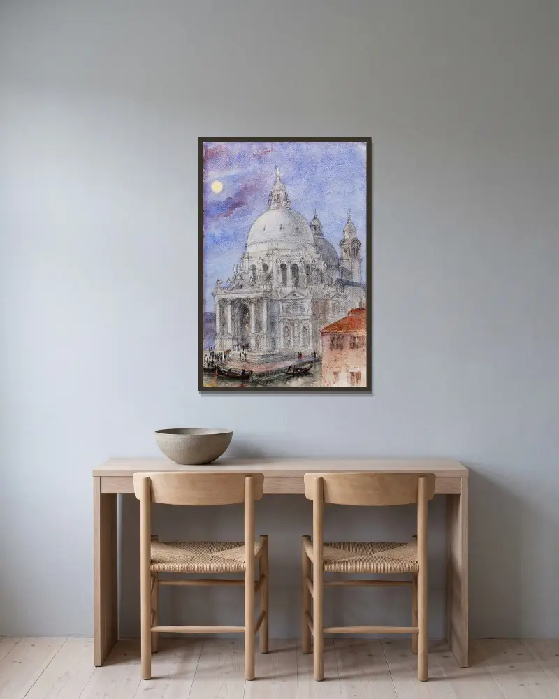 Santa Maria Della Salute, Venice av Cass Gilbert inramad på en vägg