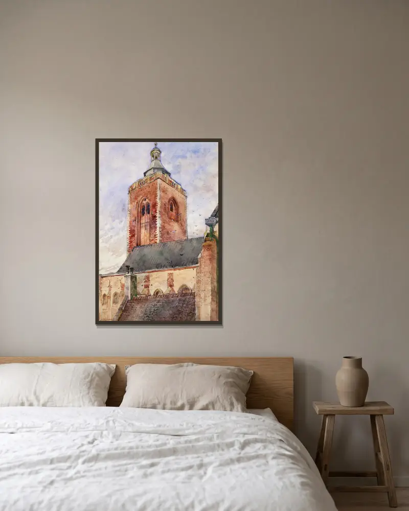 St. Martin’s Church, Utrecht, Holland av Cass Gilbert inramad på en vägg