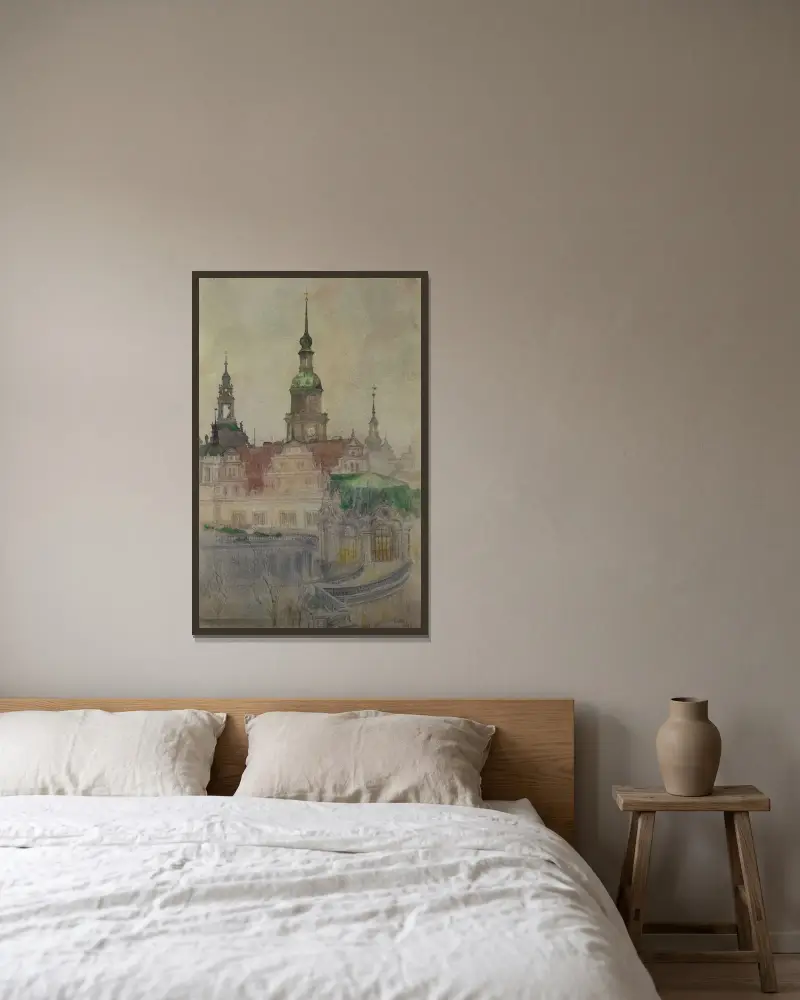 Zwinger-tornen, Dresden av Cass Gilbert inramad på en vägg