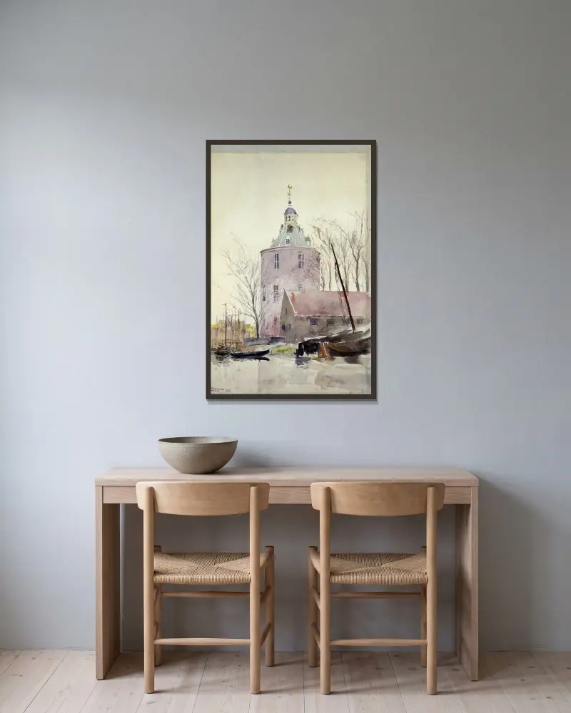 Tornet i Enkhuizen, Holland av Cass Gilbert inramad på en vägg
