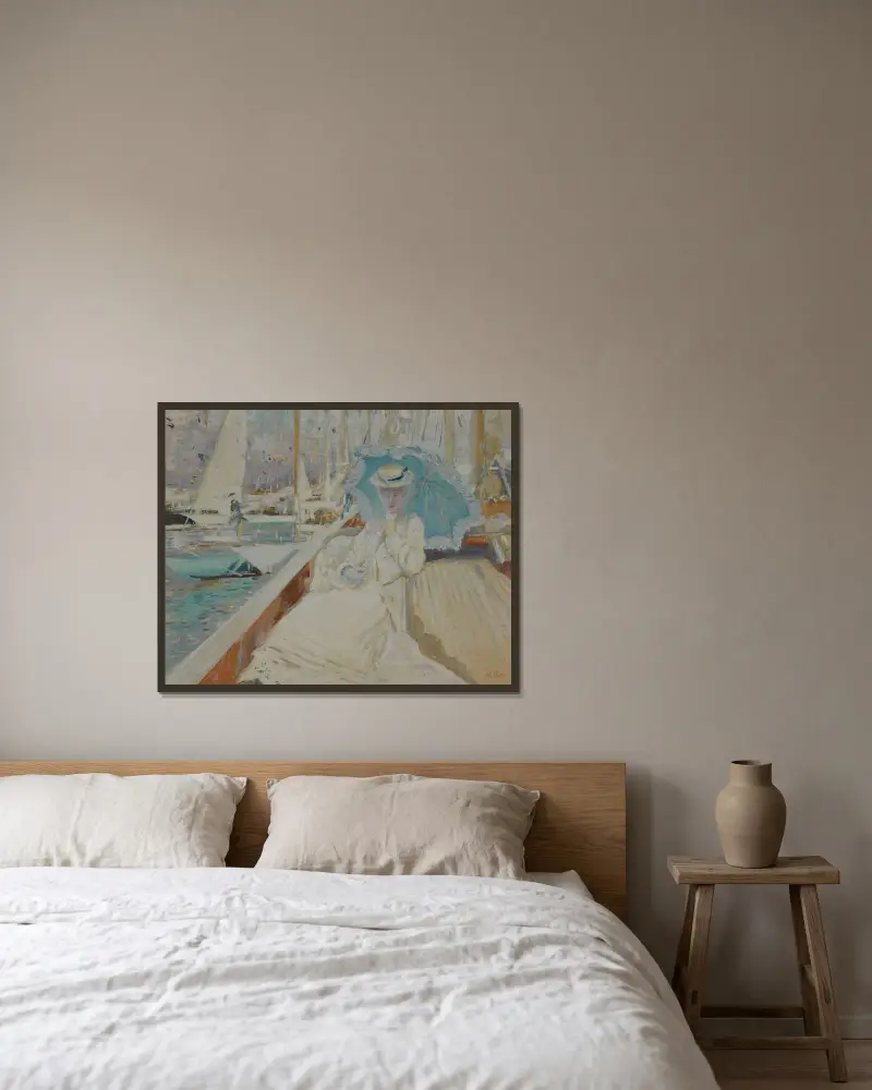 Im Boot von Paul César Helleu gerahmt an einer Wand