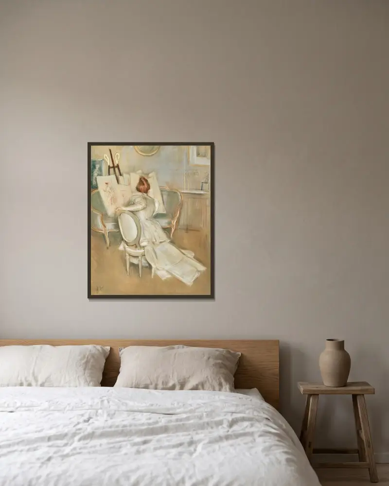 Kännaren av Paul César Helleu inramad på en vägg