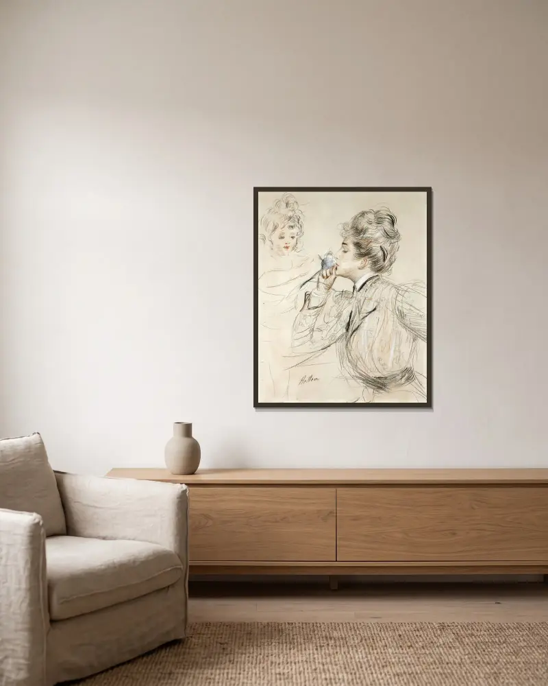 Le Parfum von Paul César Helleu gerahmt an einer Wand