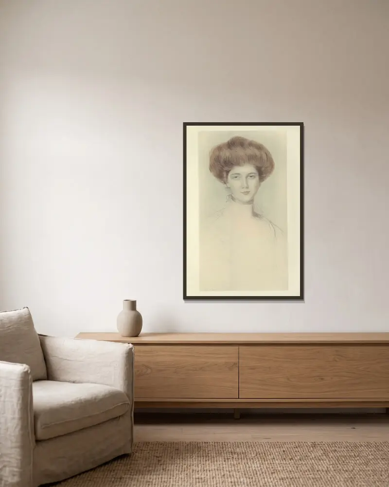 Madame Chepin von Paul César Helleu gerahmt an einer Wand