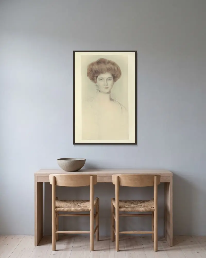 Madame Chepin von Paul César Helleu gerahmt an einer Wand