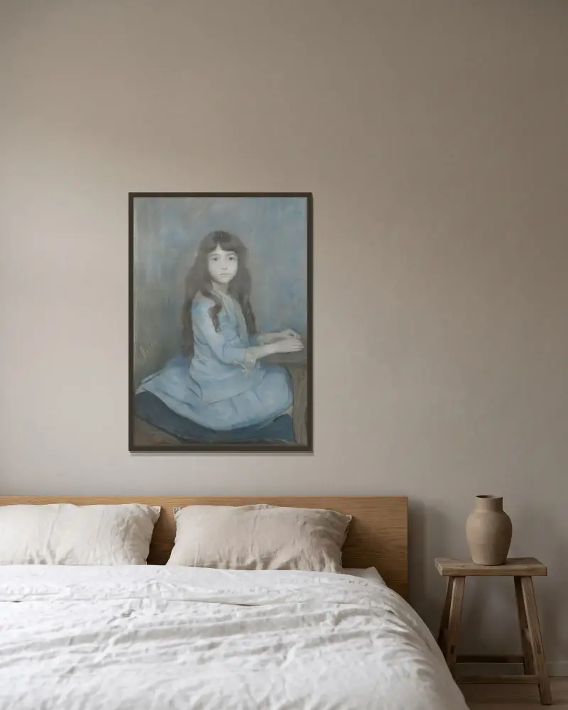 Mademoiselle Granier av Paul César Helleu inramad på en vägg