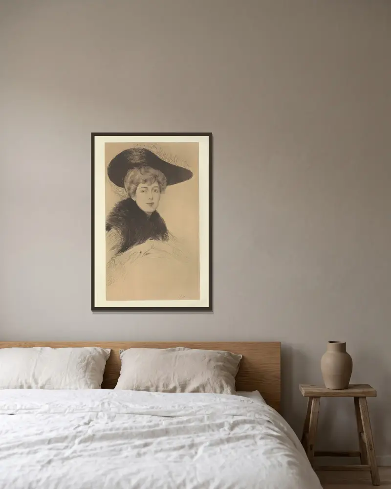 Mrs. Thomas von Paul César Helleu gerahmt an einer Wand