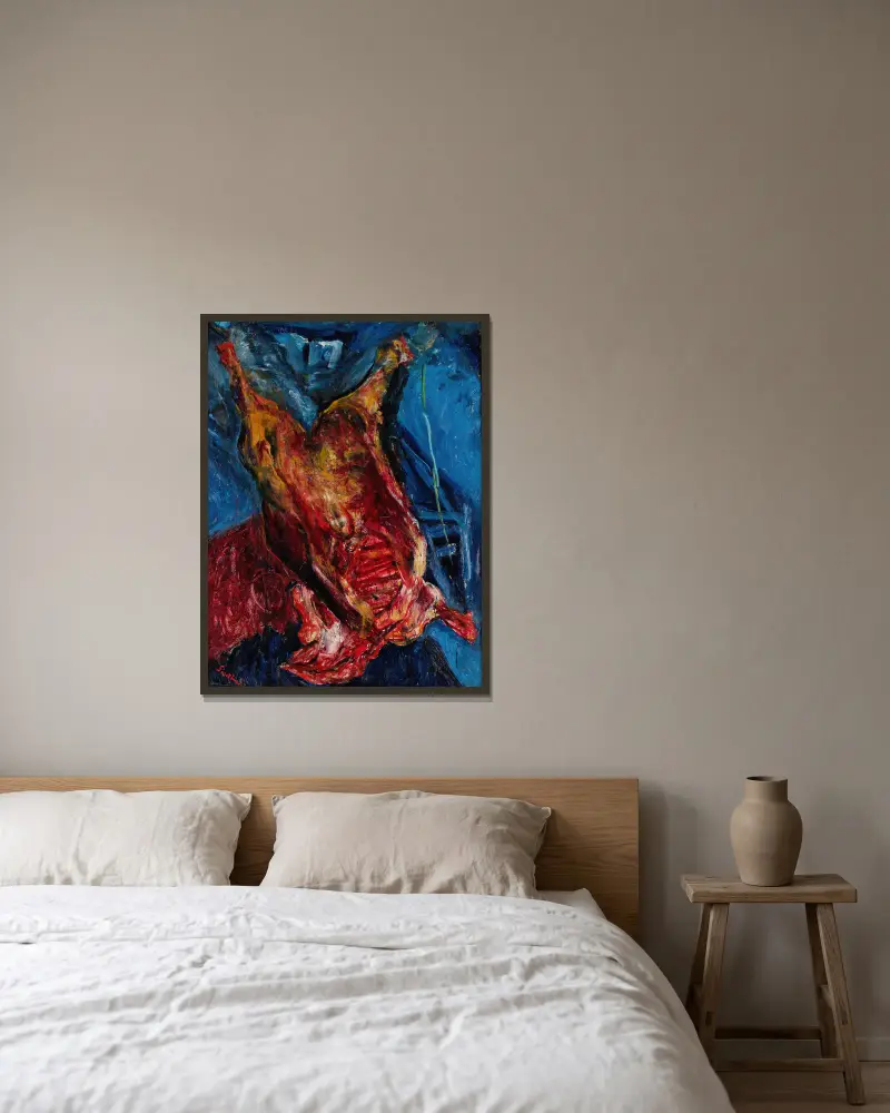 Geschlachteter Ochsenkörper, 1925 – Nr. 1 von Chaïm Soutine gerahmt an einer Wand