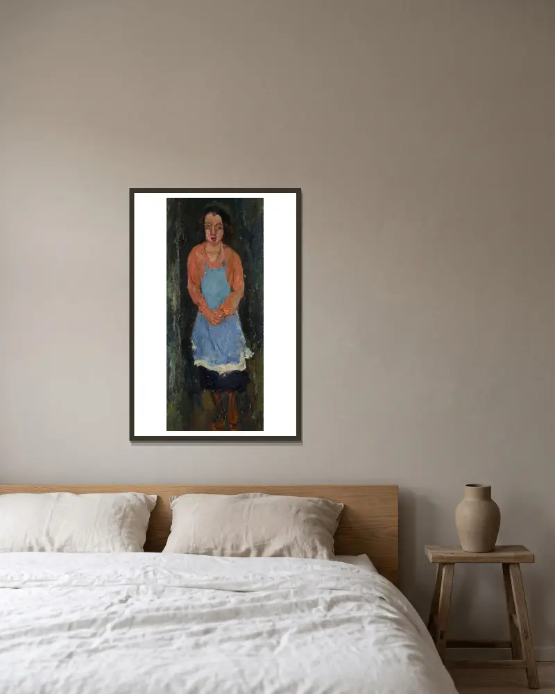 Kuchař v modré zástěře, Chaïm Soutine v rámu na stěně
