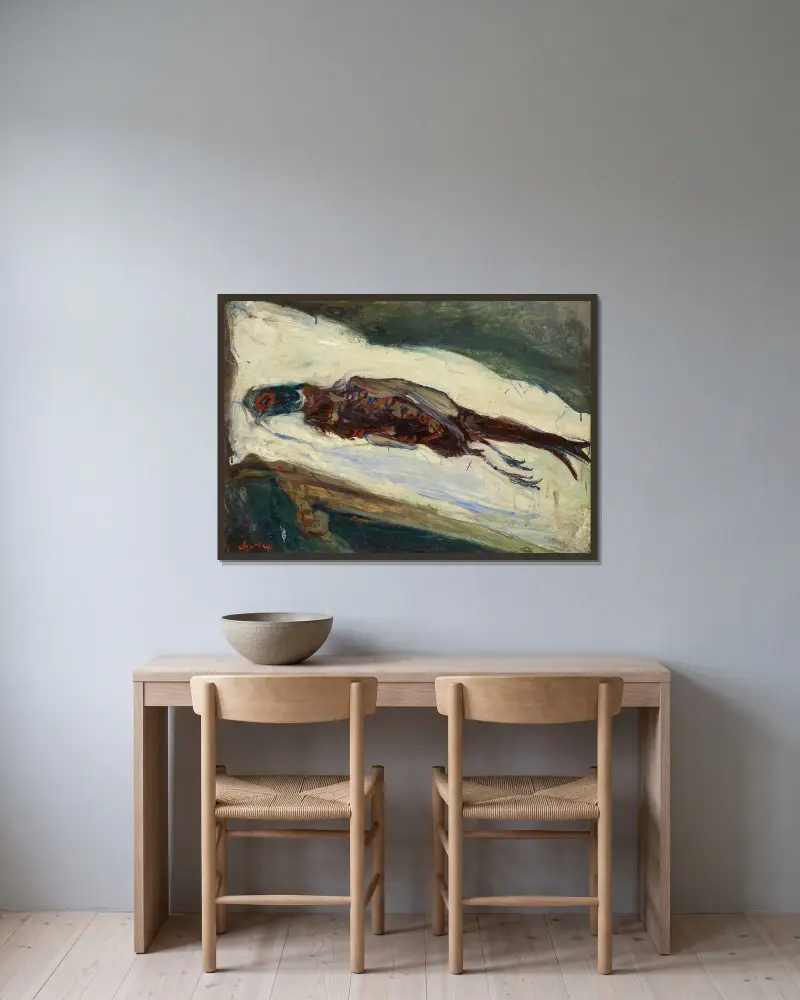 Mrtvý bažant, Chaïm Soutine v rámu na stěně