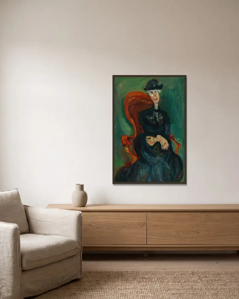 Siedząca staruszka, Chaïm Soutine w ramie na ścianie
