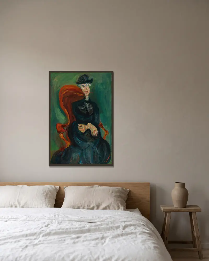 Siedząca staruszka, Chaïm Soutine w ramie na ścianie