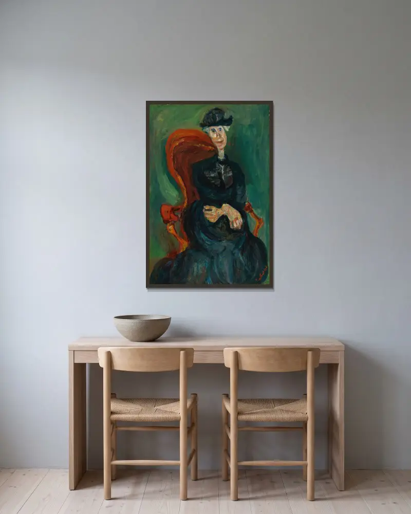Siedząca staruszka, Chaïm Soutine w ramie na ścianie