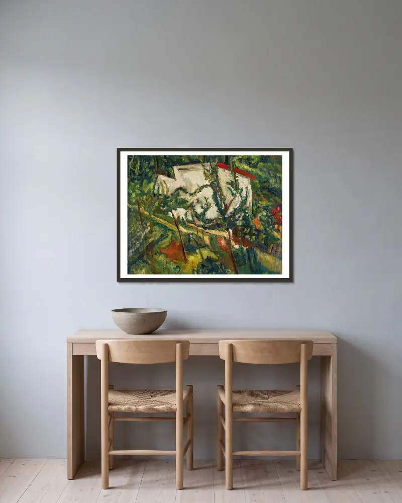 Haus in Clamart von Chaïm Soutine gerahmt an einer Wand