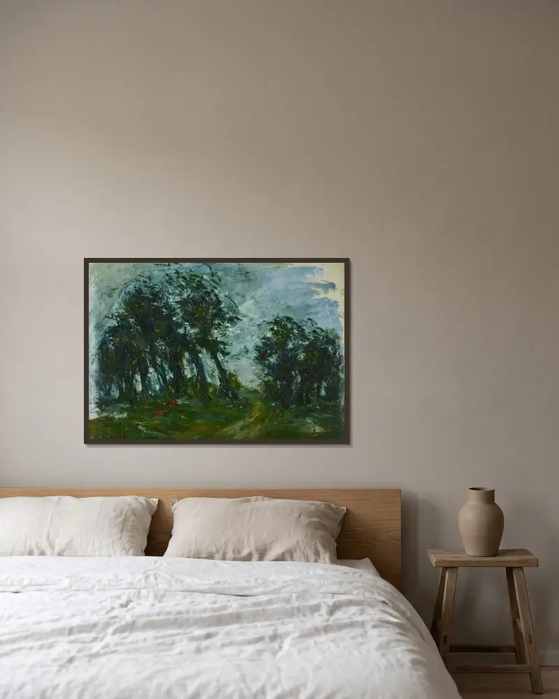 Landschaft – Nr. 1 von Chaïm Soutine gerahmt an einer Wand