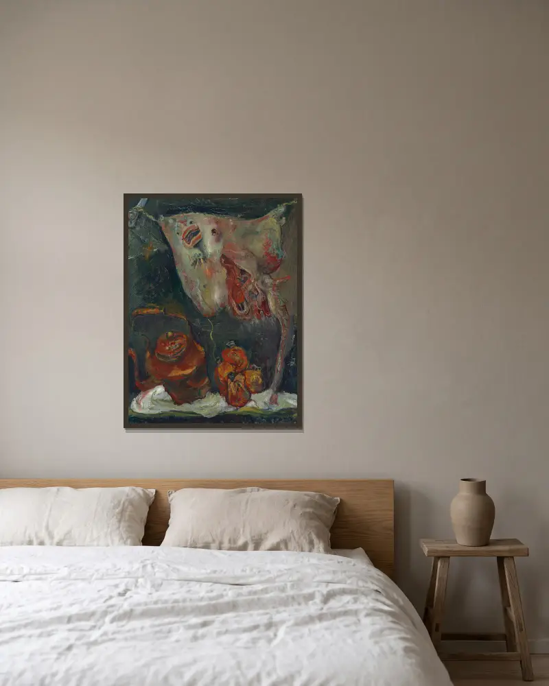 Zátiší s rejnokem, Chaïm Soutine v rámu na stěně
