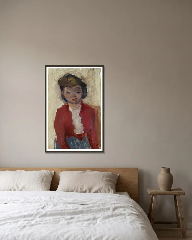 Young English Woman av Chaïm Soutine inramad på en vägg